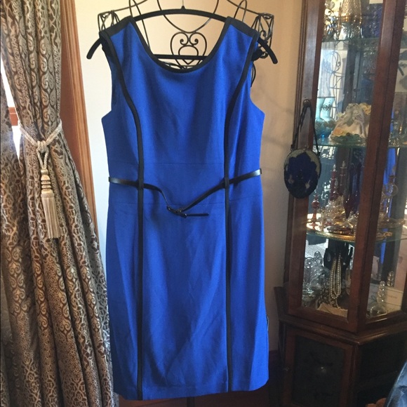 NFS yet Studio 1 blue & black sleeveless dress - Picture 5 of 7